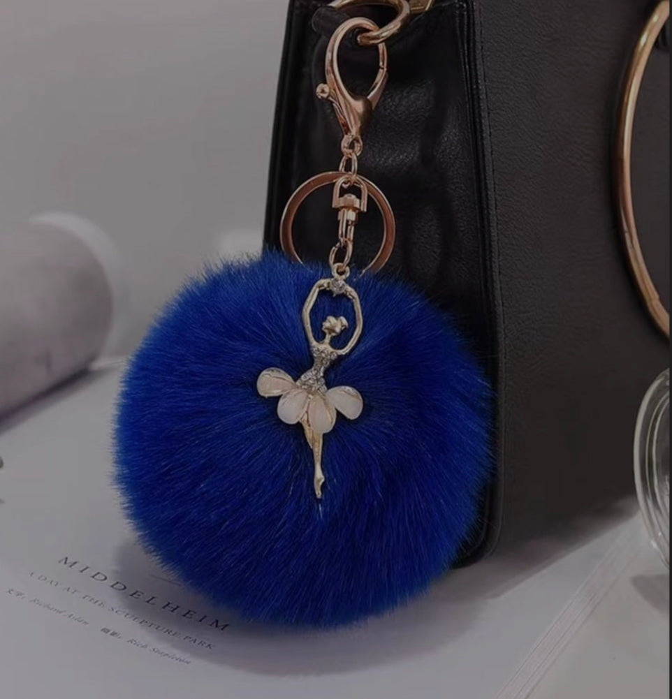 Key Chain Pom Poms
