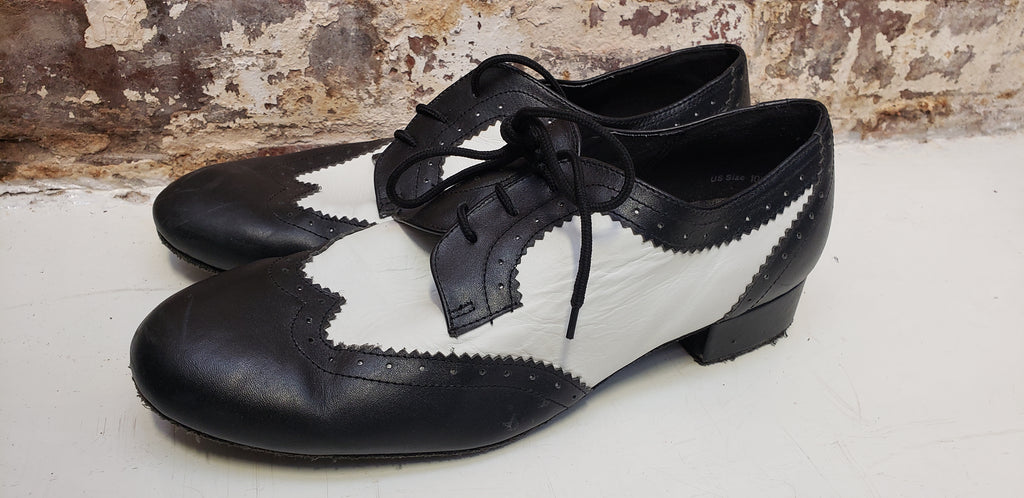 Second Hand Mens Latin Ballroom Shoes Black and white