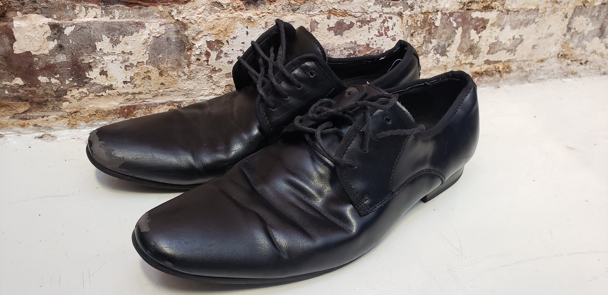 Second Hand Mens Latin Ballroom Shoes Black and white